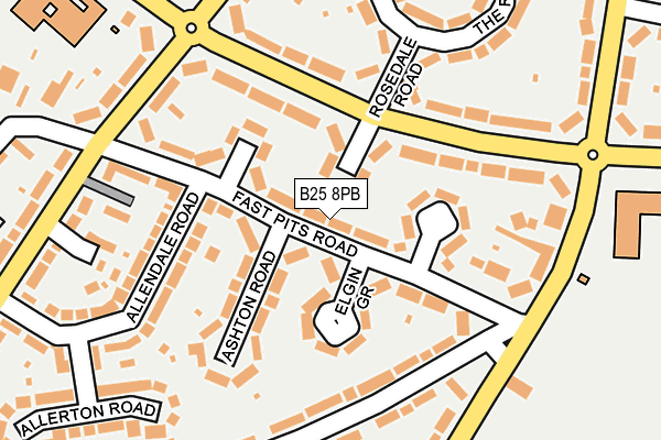 B25 8PB map - OS OpenMap – Local (Ordnance Survey)