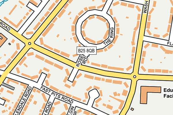 B25 8QB map - OS OpenMap – Local (Ordnance Survey)