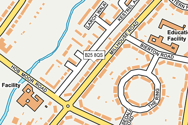 B25 8QS map - OS OpenMap – Local (Ordnance Survey)