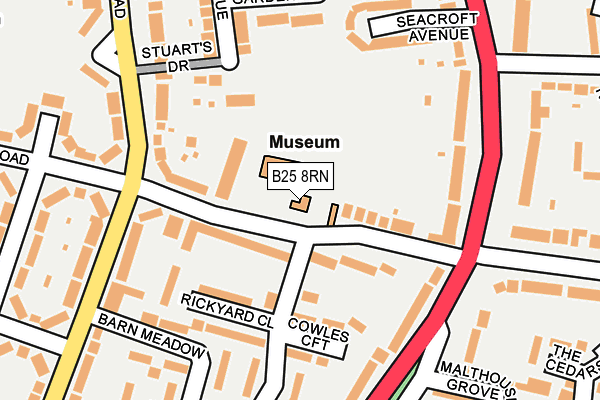 B25 8RN map - OS OpenMap – Local (Ordnance Survey)