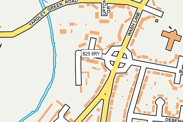 B25 8RY map - OS OpenMap – Local (Ordnance Survey)