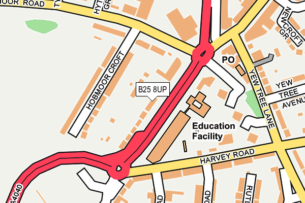 B25 8UP map - OS OpenMap – Local (Ordnance Survey)
