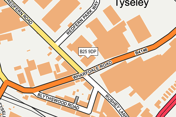 B25 9DP map - OS OpenMap – Local (Ordnance Survey)