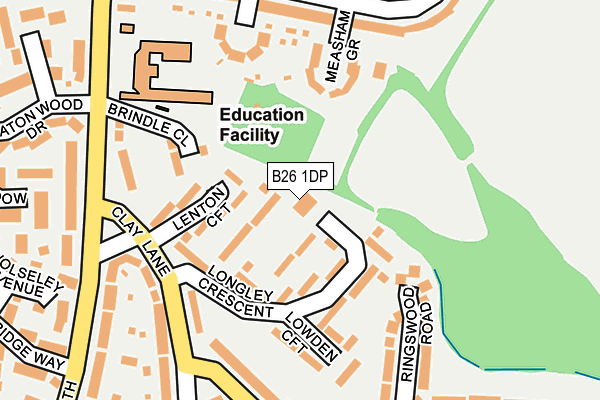 B26 1DP map - OS OpenMap – Local (Ordnance Survey)