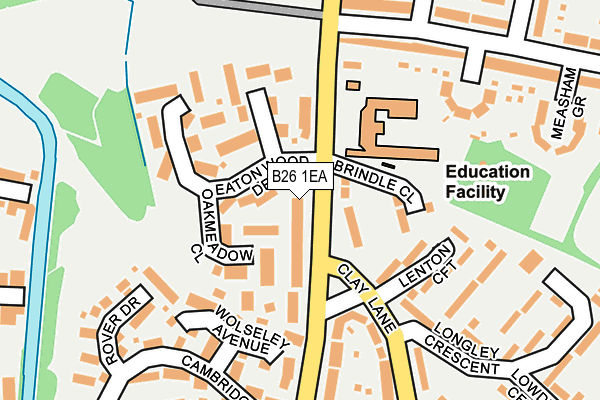 B26 1EA map - OS OpenMap – Local (Ordnance Survey)