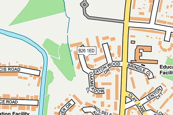 B26 1ED map - OS OpenMap – Local (Ordnance Survey)