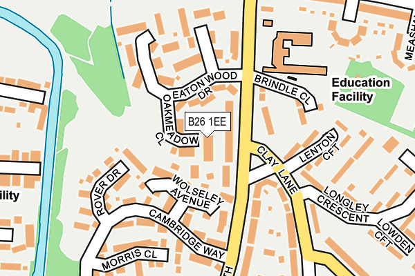 B26 1EE map - OS OpenMap – Local (Ordnance Survey)