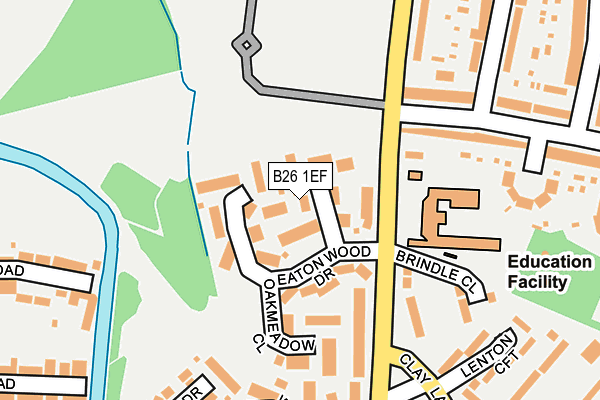 B26 1EF map - OS OpenMap – Local (Ordnance Survey)