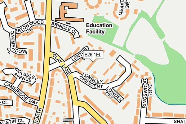 B26 1EL map - OS OpenMap – Local (Ordnance Survey)