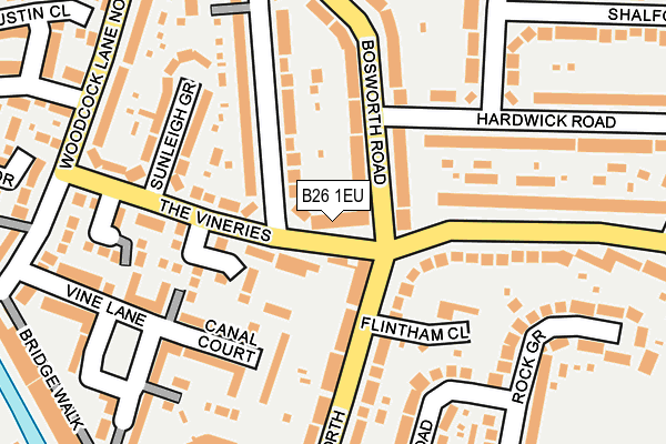 B26 1EU map - OS OpenMap – Local (Ordnance Survey)