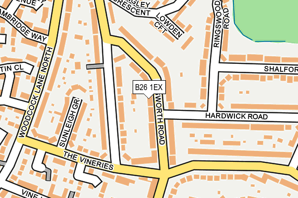 B26 1EX map - OS OpenMap – Local (Ordnance Survey)