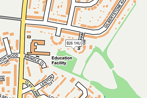 B26 1HU map - OS OpenMap – Local (Ordnance Survey)