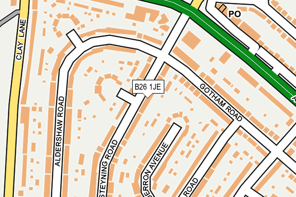 B26 1JE map - OS OpenMap – Local (Ordnance Survey)