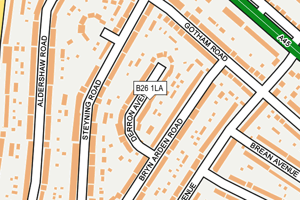 B26 1LA map - OS OpenMap – Local (Ordnance Survey)