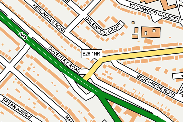 B26 1NR map - OS OpenMap – Local (Ordnance Survey)