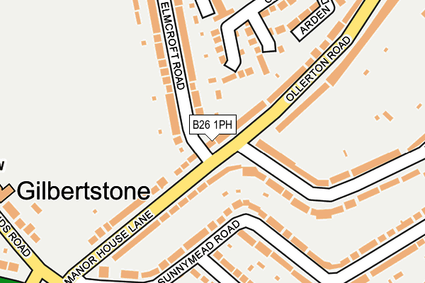 B26 1PH map - OS OpenMap – Local (Ordnance Survey)