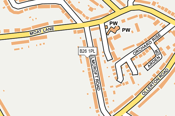 B26 1PL map - OS OpenMap – Local (Ordnance Survey)