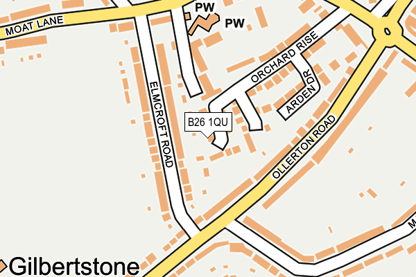 B26 1QU map - OS OpenMap – Local (Ordnance Survey)