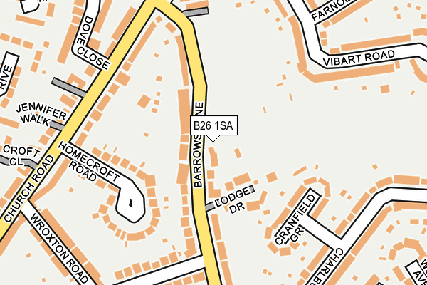 B26 1SA map - OS OpenMap – Local (Ordnance Survey)