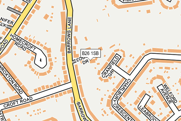 B26 1SB map - OS OpenMap – Local (Ordnance Survey)