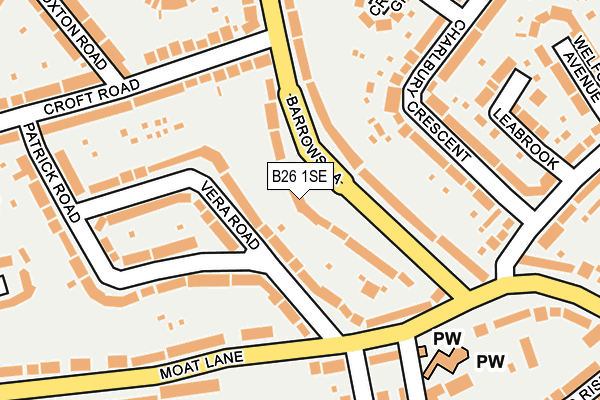 B26 1SE map - OS OpenMap – Local (Ordnance Survey)