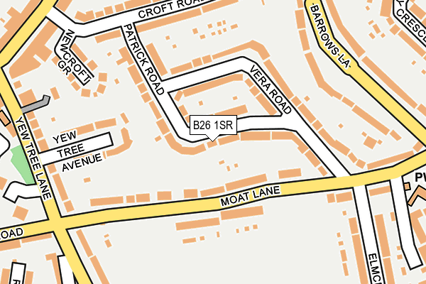 B26 1SR map - OS OpenMap – Local (Ordnance Survey)
