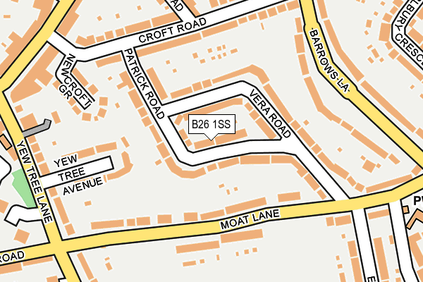 B26 1SS map - OS OpenMap – Local (Ordnance Survey)