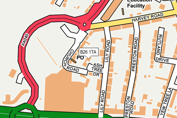 B26 1TA map - OS OpenMap – Local (Ordnance Survey)