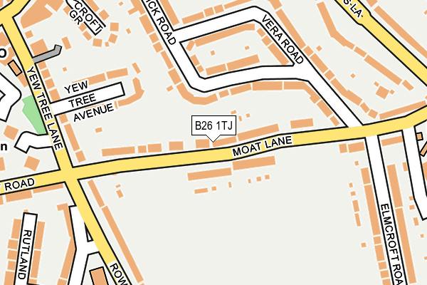 B26 1TJ map - OS OpenMap – Local (Ordnance Survey)