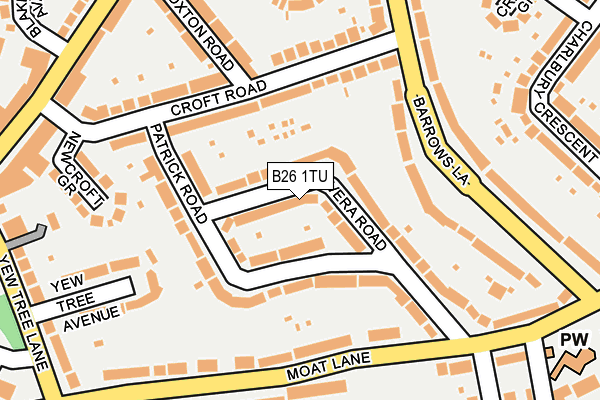 B26 1TU map - OS OpenMap – Local (Ordnance Survey)