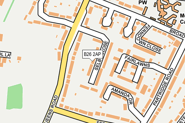 B26 2AP map - OS OpenMap – Local (Ordnance Survey)