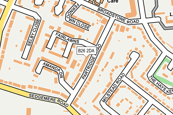 B26 2DA map - OS OpenMap – Local (Ordnance Survey)