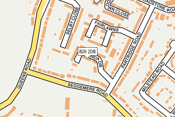 B26 2DB map - OS OpenMap – Local (Ordnance Survey)