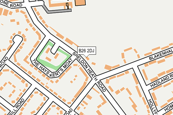 B26 2DJ map - OS OpenMap – Local (Ordnance Survey)