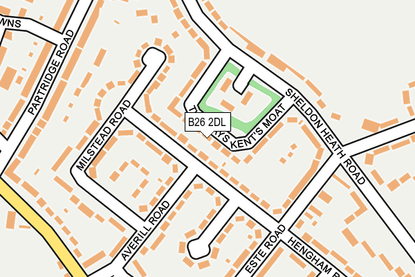 B26 2DL map - OS OpenMap – Local (Ordnance Survey)