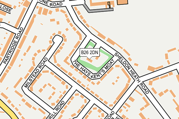 B26 2DN map - OS OpenMap – Local (Ordnance Survey)