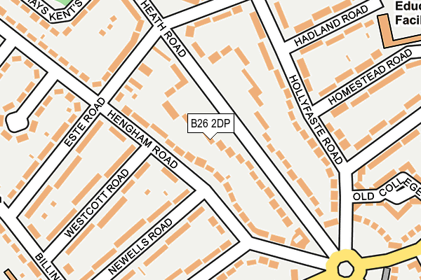 B26 2DP map - OS OpenMap – Local (Ordnance Survey)