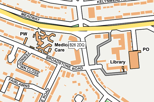 B26 2DQ map - OS OpenMap – Local (Ordnance Survey)