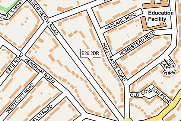 B26 2DR map - OS OpenMap – Local (Ordnance Survey)