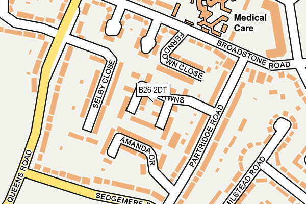 B26 2DT map - OS OpenMap – Local (Ordnance Survey)