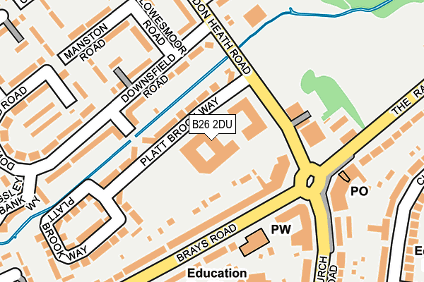 B26 2DU map - OS OpenMap – Local (Ordnance Survey)