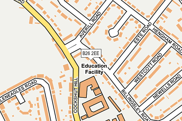 B26 2EE map - OS OpenMap – Local (Ordnance Survey)