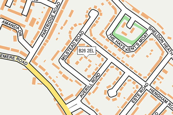 B26 2EL map - OS OpenMap – Local (Ordnance Survey)