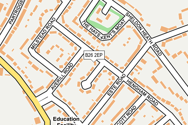 B26 2EP map - OS OpenMap – Local (Ordnance Survey)