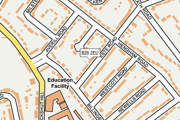 B26 2EU map - OS OpenMap – Local (Ordnance Survey)