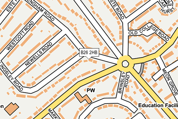 B26 2HB map - OS OpenMap – Local (Ordnance Survey)