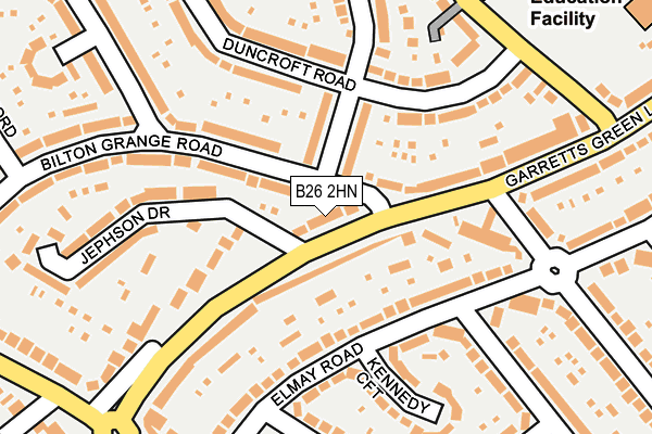 B26 2HN map - OS OpenMap – Local (Ordnance Survey)