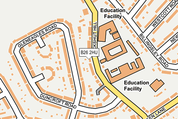 B26 2HU map - OS OpenMap – Local (Ordnance Survey)