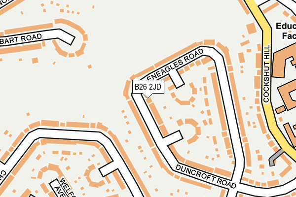 B26 2JD map - OS OpenMap – Local (Ordnance Survey)