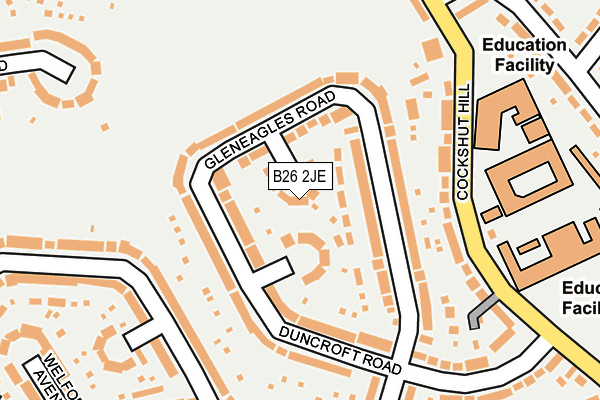 B26 2JE map - OS OpenMap – Local (Ordnance Survey)